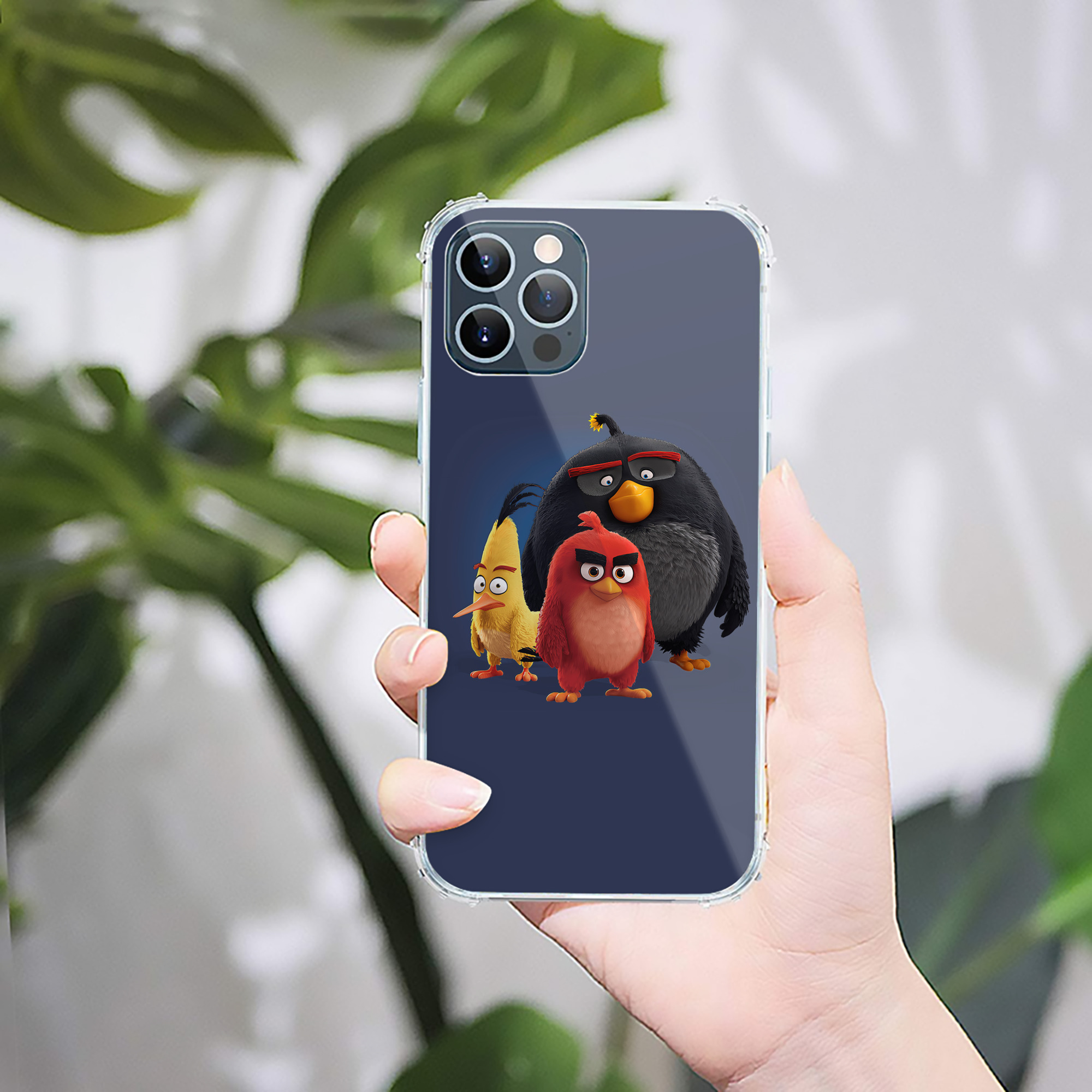 （画像用） Angry Birds アングリーバード 【iPhone 12シリーズ対応】透明スマホケース（クリアソフトケース）